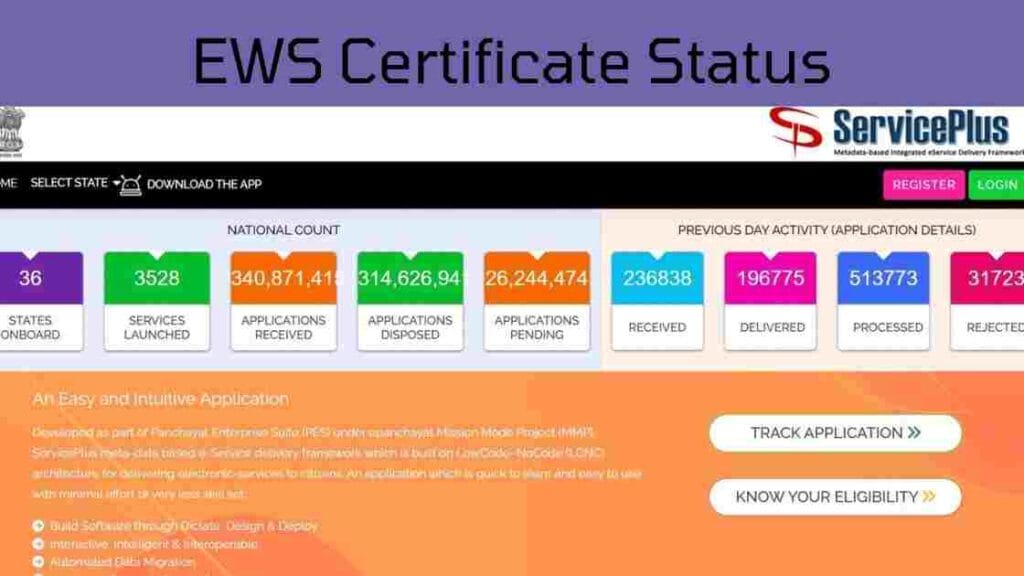 EWS Certificate Status Check In Easy Steps By Mobile No & Application Reference No 1 EWS certificate Status featured
