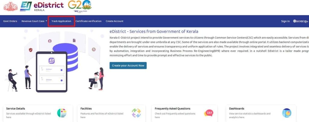 Track e District Application Status Kerala Easily Online 3 e district application status kerala