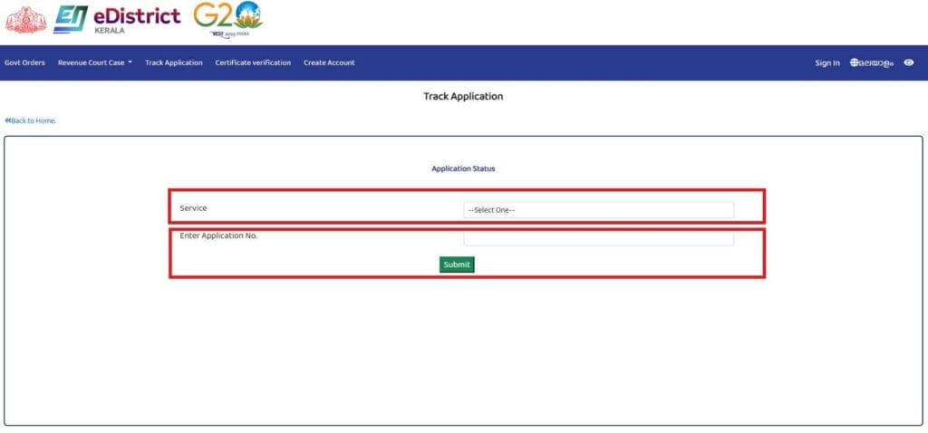 Track e District Application Status Kerala Easily Online 4 e district application status kerala