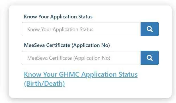 ts meeseva application status